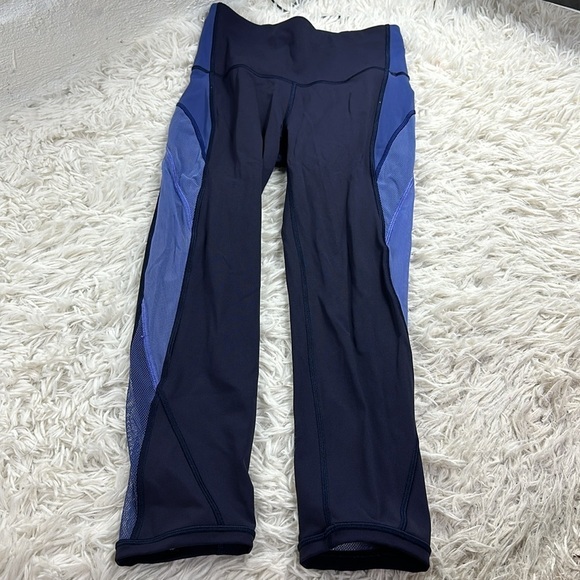 Lululemon Colour Me Ombre Crop *21" Midnight Navy / Gatsby Blue / Visto Blue - Picture 1 of 7